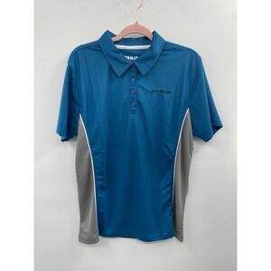 NWOT Food Lion Polo Shirt Men XL Blue Gray Pullover Short Sleeve 100% Polyester